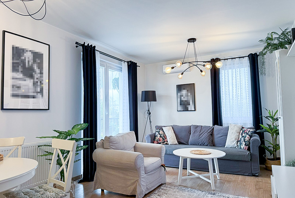 wytworny pokój dzienny w ekskluzywnym apartamencie do sprzedaży Kraków (okolice)
