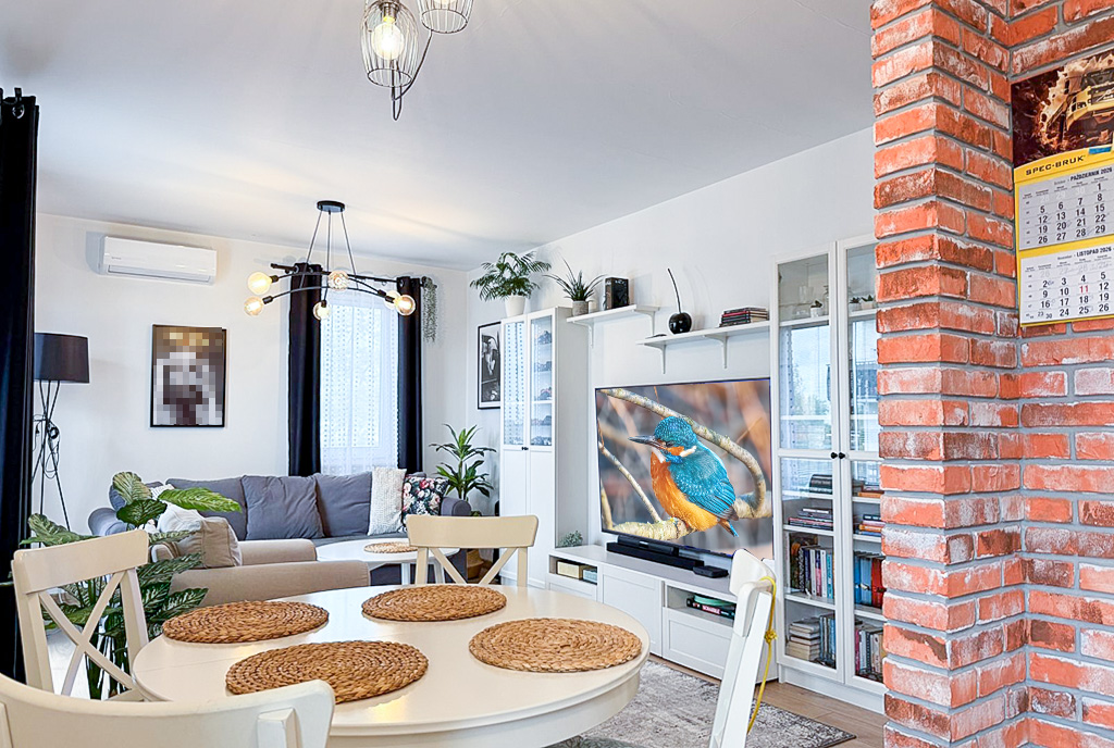 fragment salonu w luksusowym apartamencie na sprzedaż Kraków (okolice)