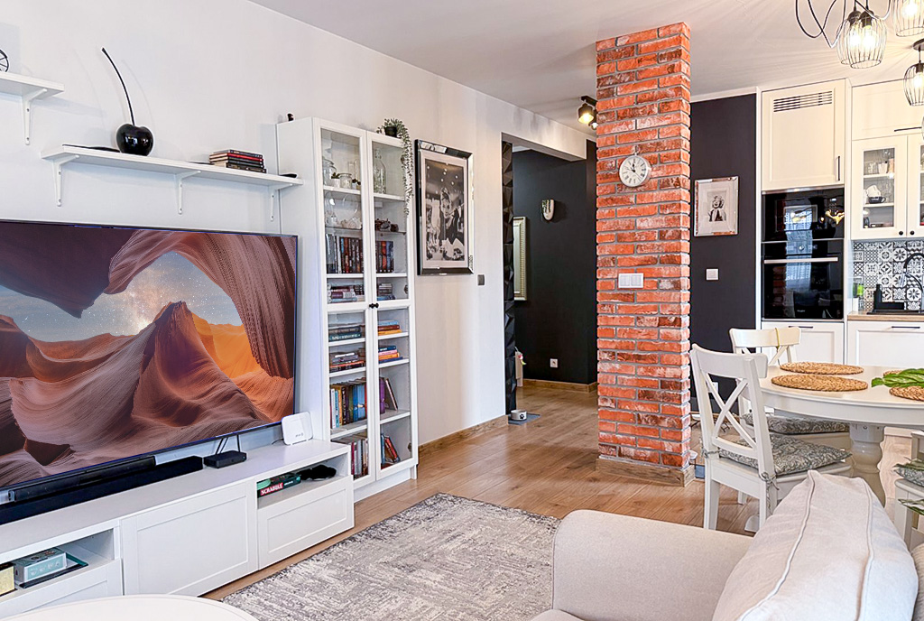 gustownie wykończone wnętrze ekskluzywnego apartamentu do sprzedaży Kraków (okolice)