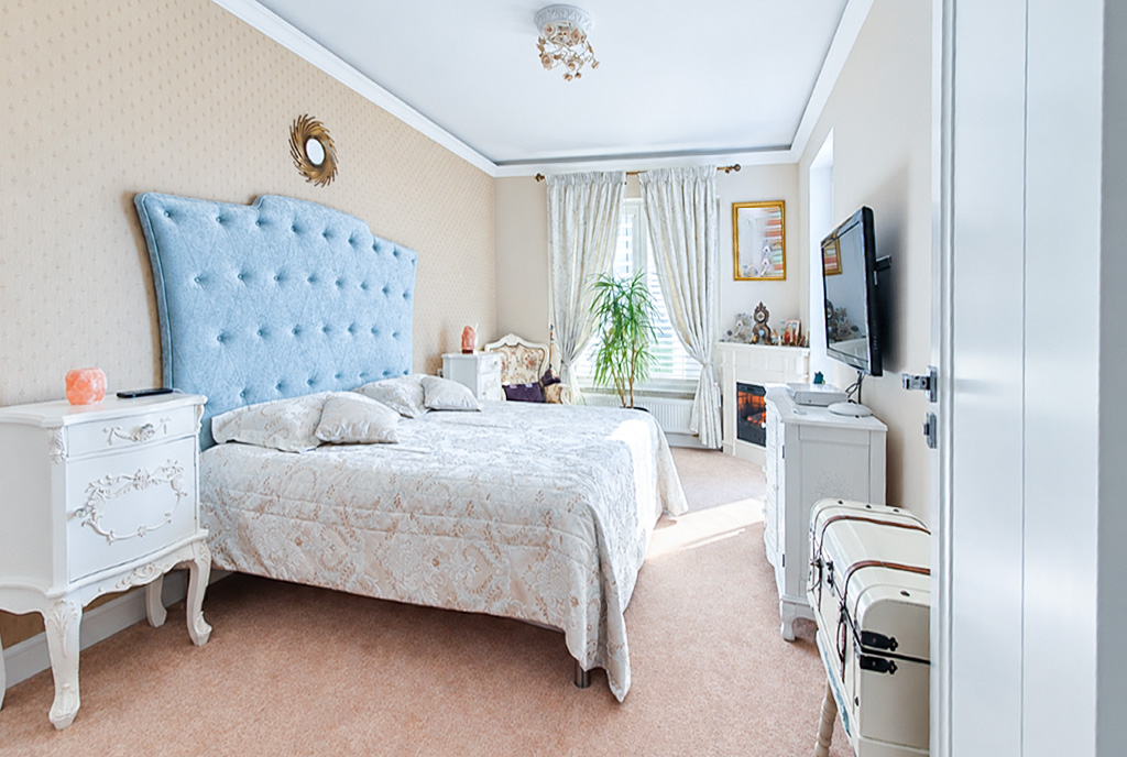 elegancka sypialnia w ekskluzywnym apartamencie na sprzedaż Kwidzyn