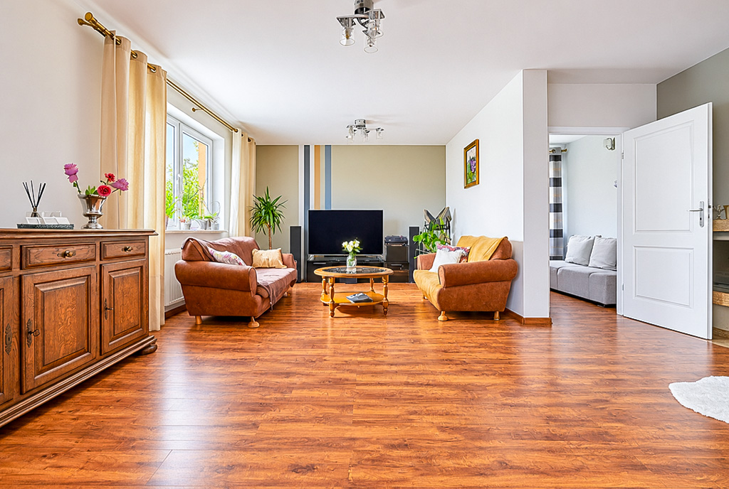 widok na salon w luksusowej willi na sprzedaż Kielce (okolice)